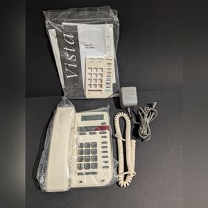 Vtg Northern Telecom Vista 150 Telephone Corded Almond Desk Wall Landline